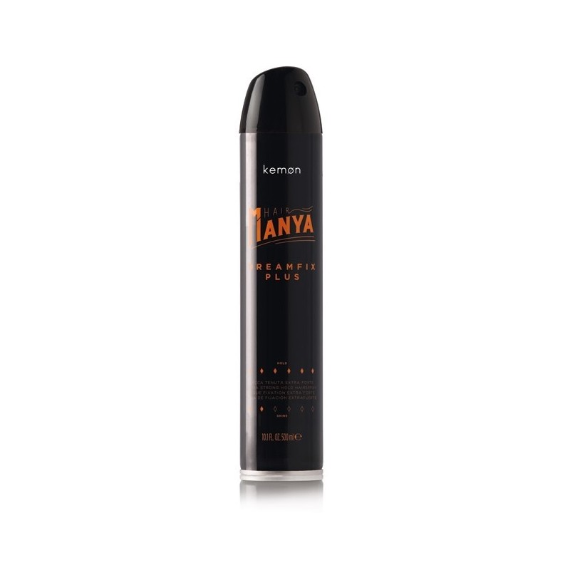 KEMON Hair Manya DREAMFIX PLUS 500ml - Bardzo mocny Lakier w sprayu - poziomkowy zapach
